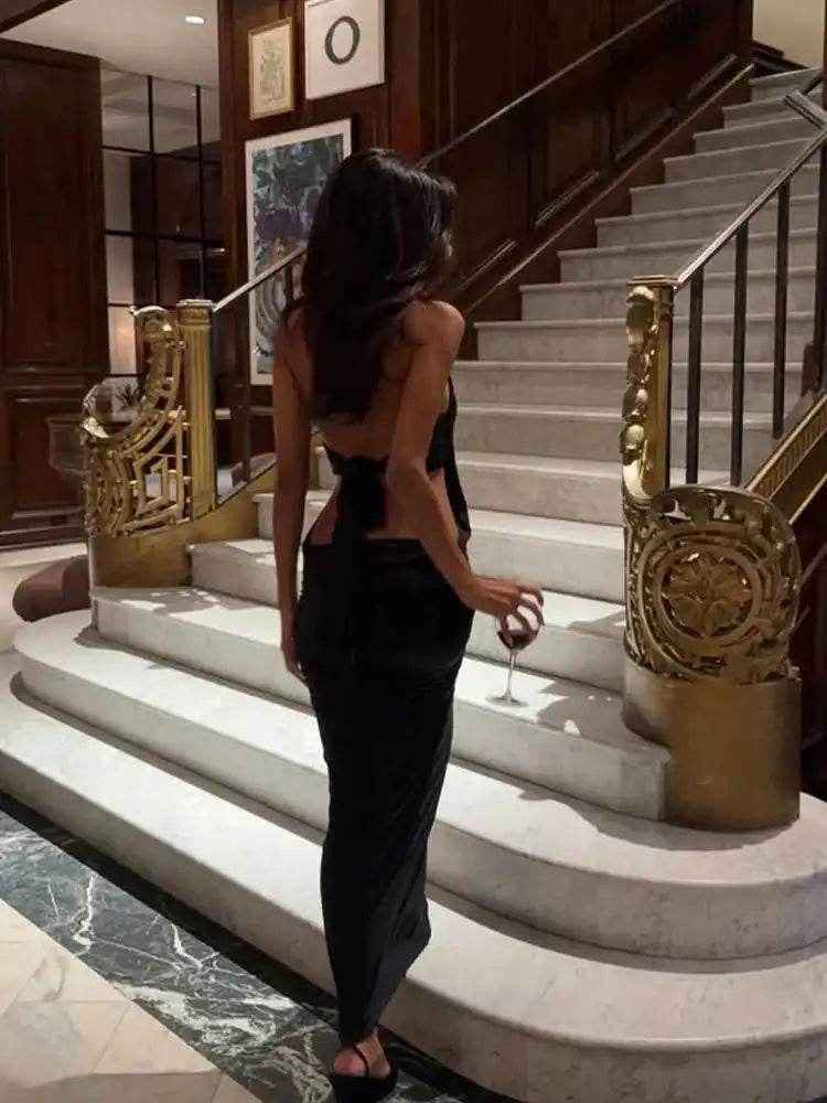 Halter Maxi Bandage Dress – Bodycon Party Fit - Stylbelle