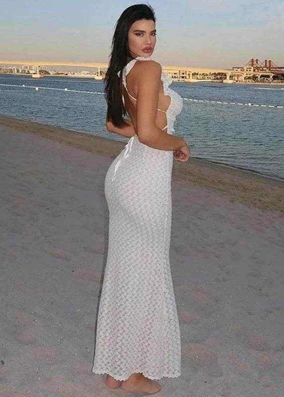 Elysian Cut-Out Mesh Maxi Dress - Stylbelle