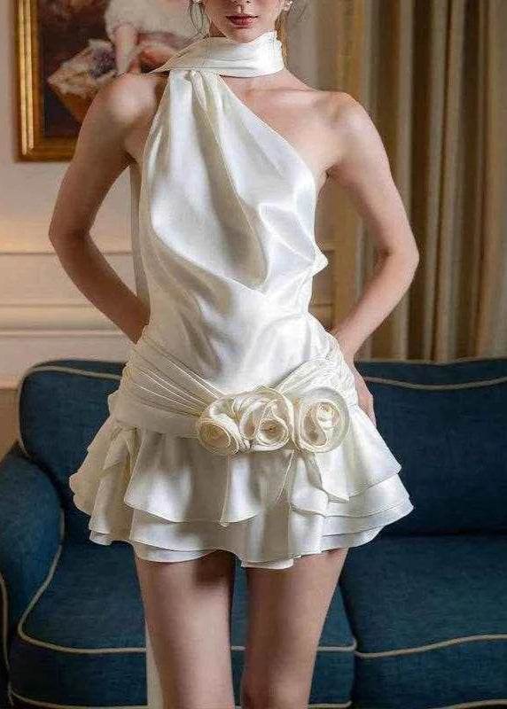 Elegant Satin Mini Dress - Stylbelle
