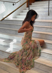 Floral Spaghetti Strap Maxi Dress