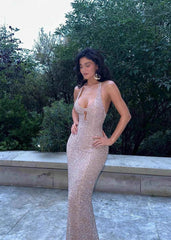 Sequin Midi Party Dress – Long Elegant Night Look - Stylbelle