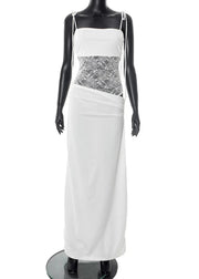 Lace Spaghetti Strap Maxi Dress