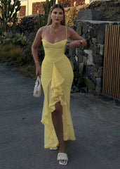 Ruffled Tassel Bodycon Dress