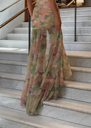 Floral Spaghetti Strap Maxi Dress