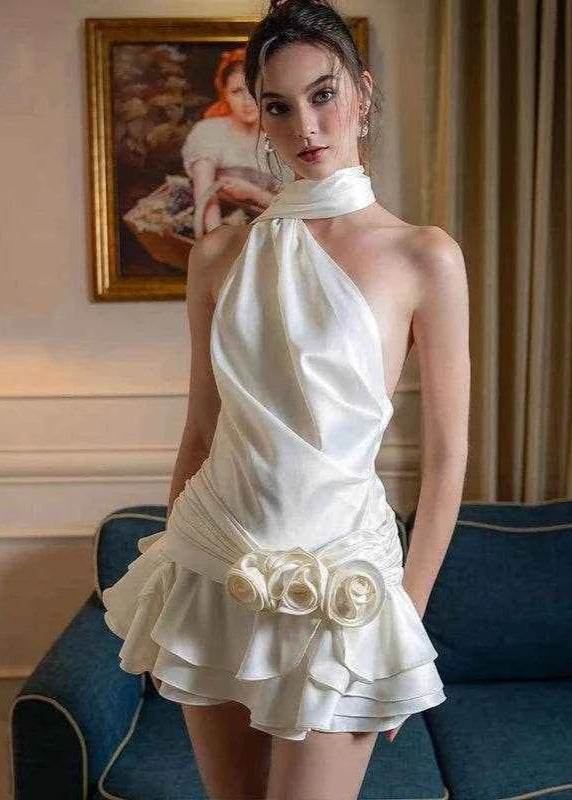 Elegant Satin Mini Dress - Stylbelle
