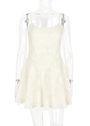 Lace-Up A-Line Dress