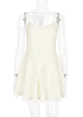 Lace-Up A-Line Dress