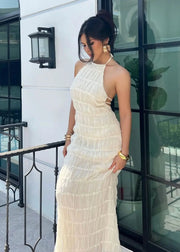 Ruffled Backless Maxi Dress