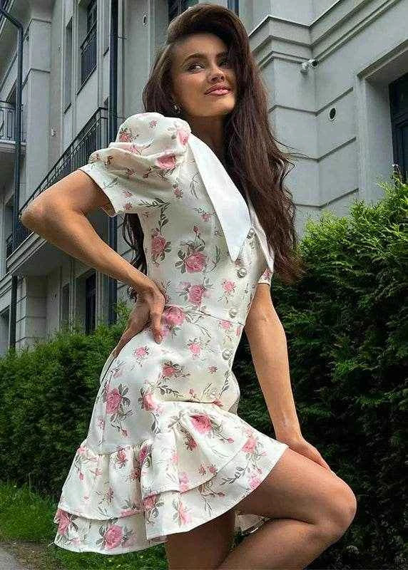 Puff Dream Ruffle Dress - Stylbelle