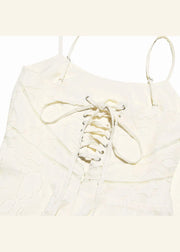 Lace-Up A-Line Dress