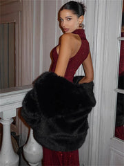 Glitter Sleeveless Party Maxi Dress