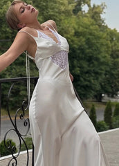 Lace Maxi Evening Dress