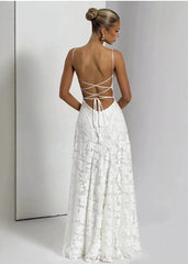 Sexy Lace Spaghetti Strap Maxi Dress