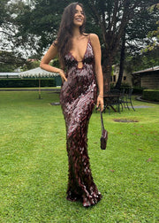 Sequin Evening Maxi Dress
