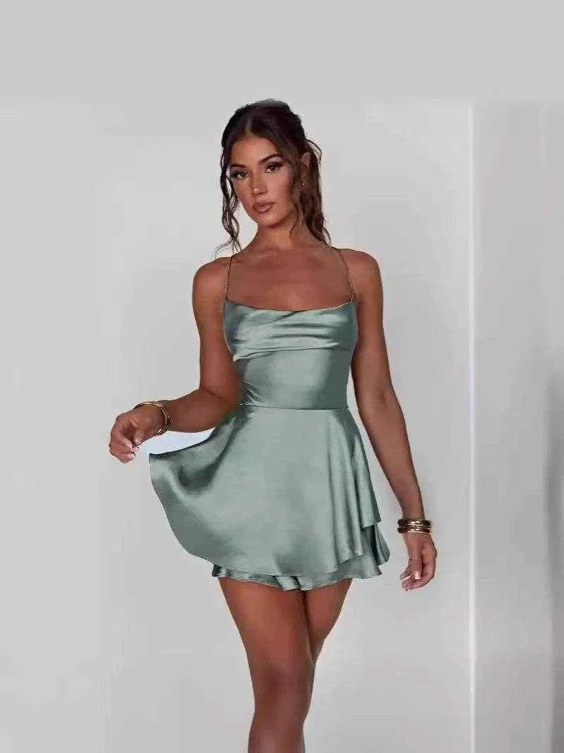 Solid Suspender Dress Set – Sleek Fit & Style Combo - Stylbelle