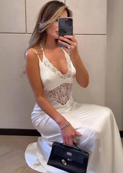 Lace Maxi Evening Dress