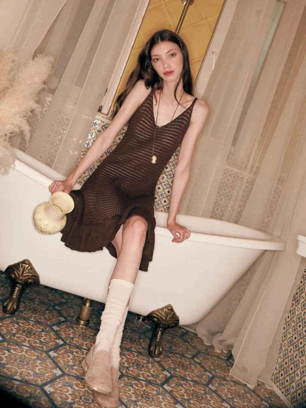 Knit Ruffle Mini Dress - Stylbelle