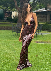 Sequin Evening Maxi Dress