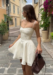 Lace-Up A-Line Dress