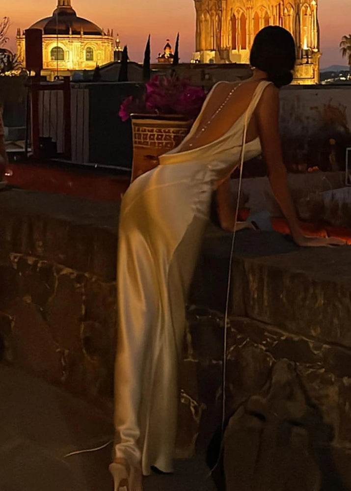 Sexy Satin Slip Maxi Dress - Stylbelle