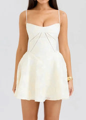 Lace-Up A-Line Dress