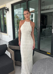 Ruffled Backless Maxi Dress