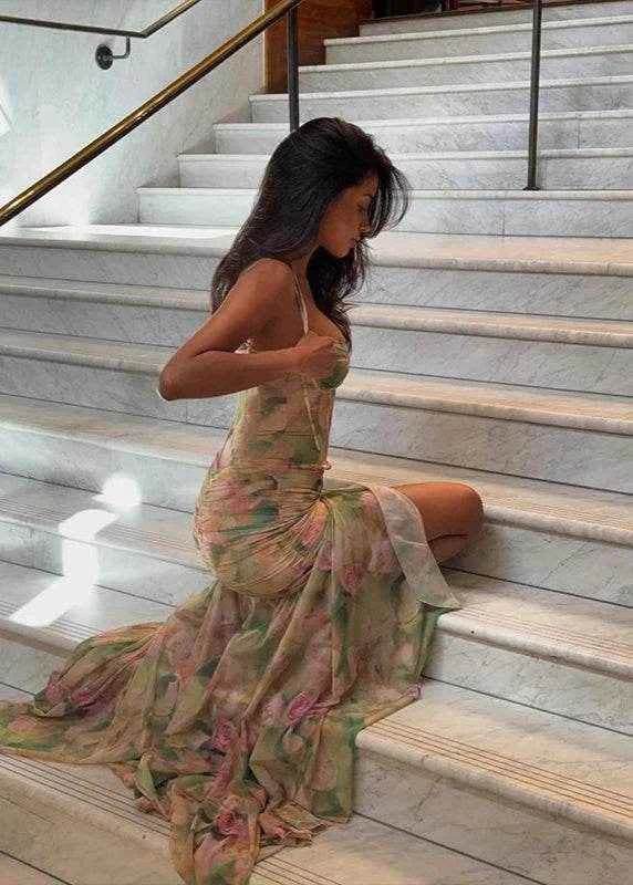 Sexy Floral Print Bodycon Dress - Stylbelle