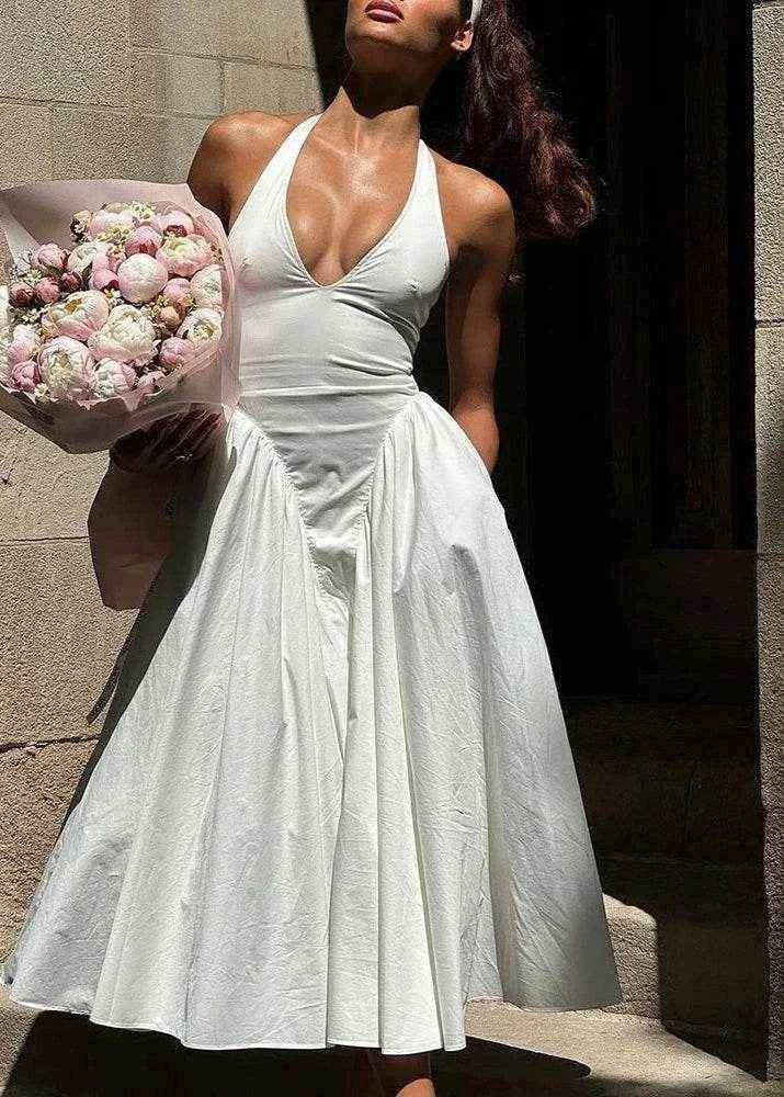 Glow Vibes Halter Dress - Stylbelle