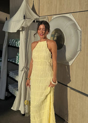 Ruffled Backless Maxi Dress