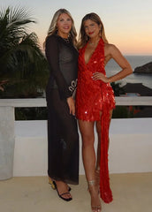 Sequin Evening Maxi Dress