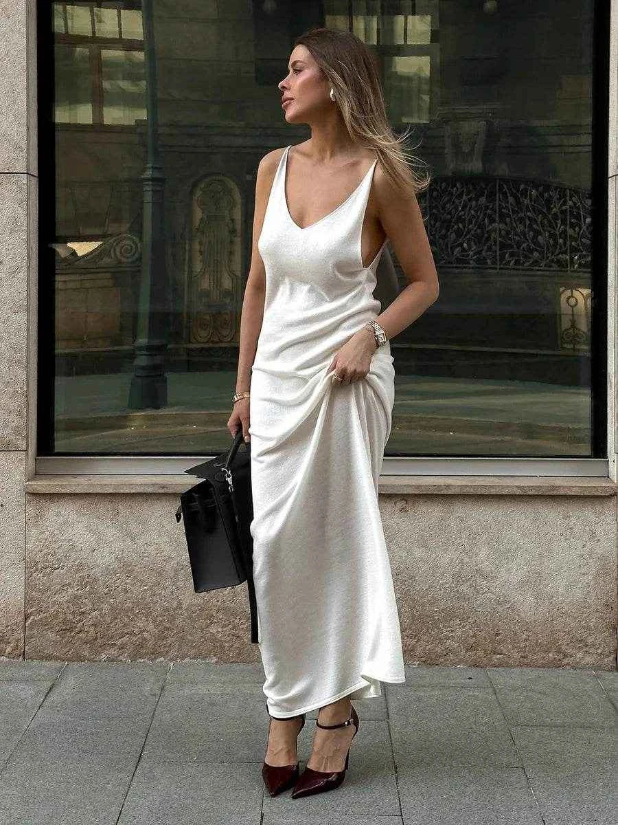 Rosé Knit Maxi Set - Stylbelle
