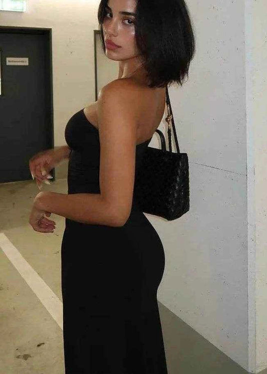 Strapless Long Sleeve Bodycon Maxi Dress - Stylbelle