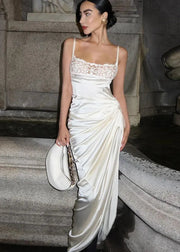 Satin Lace Slip Dress