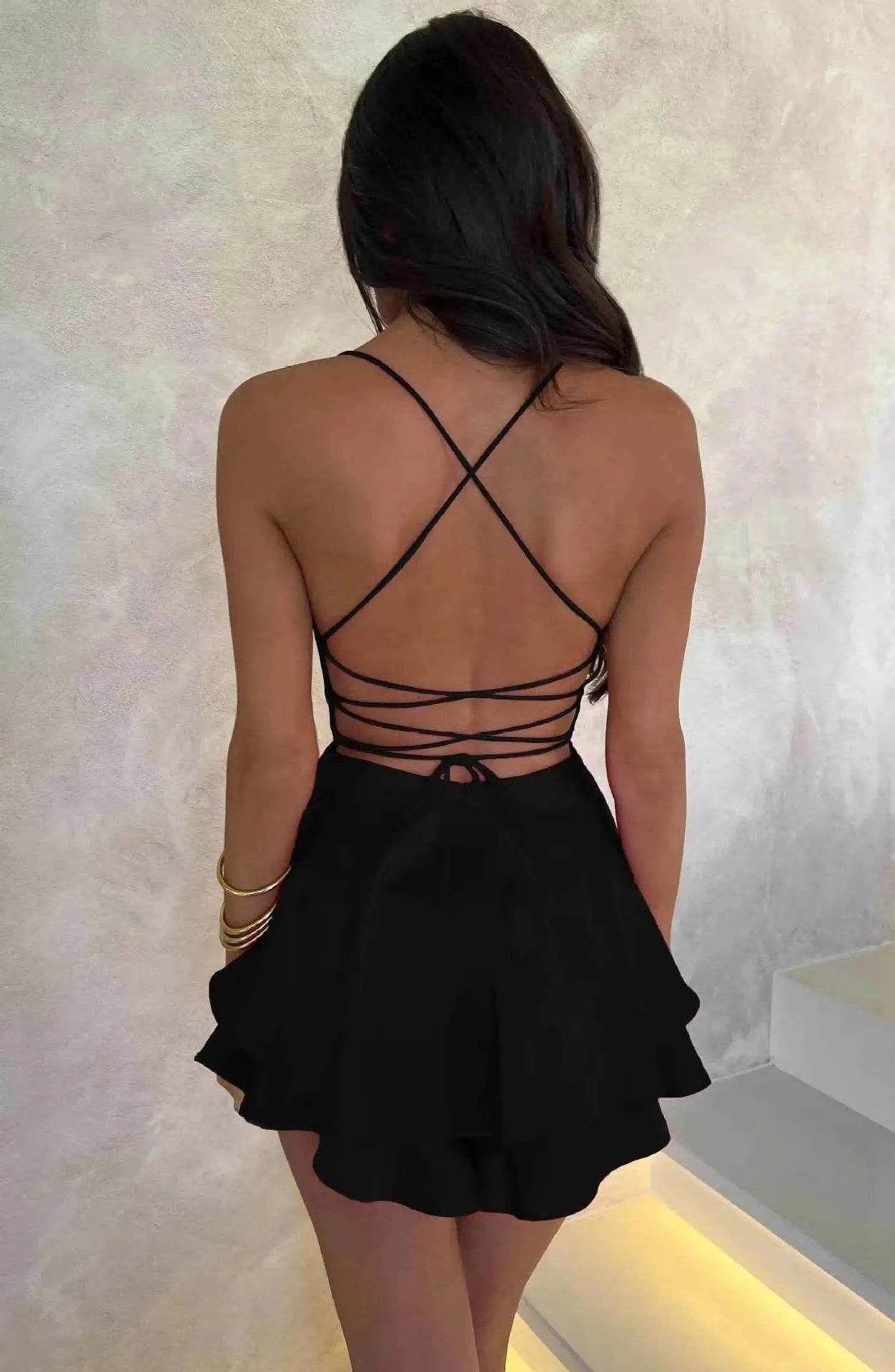 Solid Suspender Dress Set – Sleek Fit & Style Combo - Stylbelle