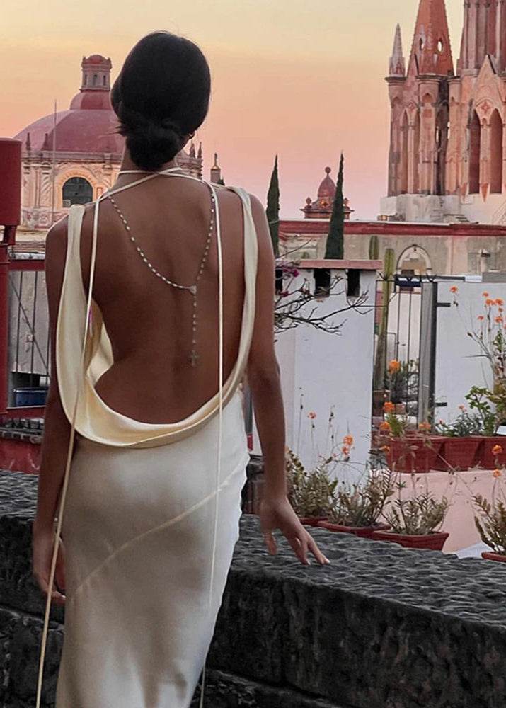 Sexy Satin Slip Maxi Dress - Stylbelle