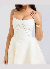 Lace-Up A-Line Dress