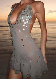 Sequin Evening Maxi Dress