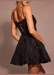 Lace-Up A-Line Dress