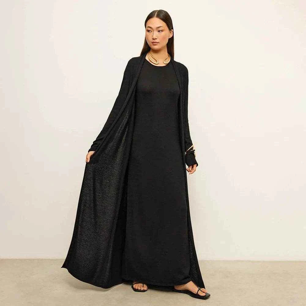 Rosé Knit Maxi Set - Stylbelle