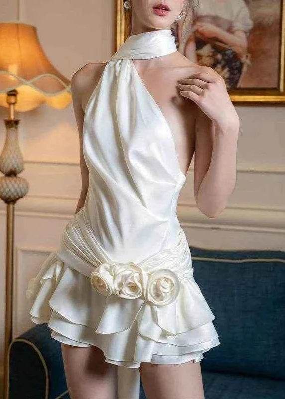 Elegant Satin Mini Dress - Stylbelle