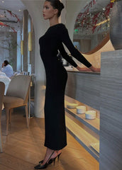 Long Sleeve Knit Maxi Dress