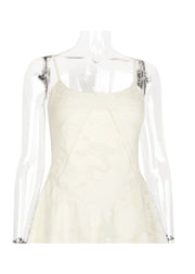 Lace-Up A-Line Dress