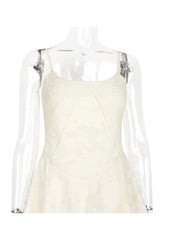 Lace-Up A-Line Dress