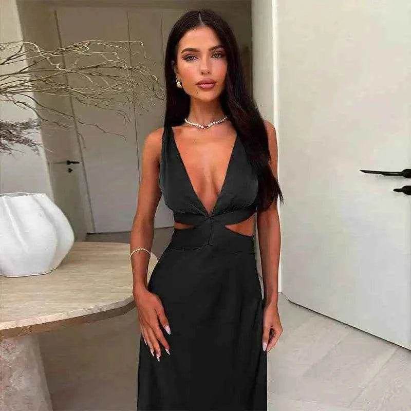 Cutout Slit Maxi Dress – Bodycon Summer Fit - Stylbelle