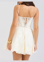 Lace-Up A-Line Dress
