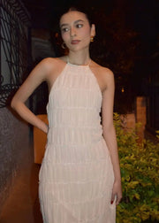 Ruffled Backless Maxi Dress