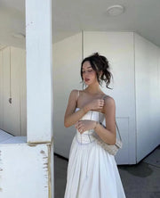 Elegant Floral Spaghetti Strap Maxi Dress