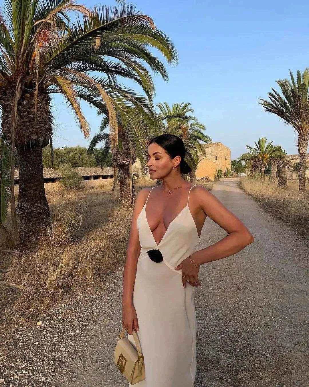 Flower Sheer Maxi Dress – Backless Club Elegance - Stylbelle