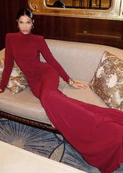 Ruched Long Sleeve Maxi Dress