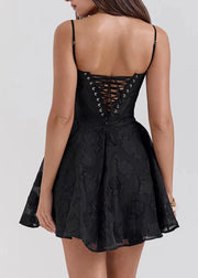 Lace-Up A-Line Dress